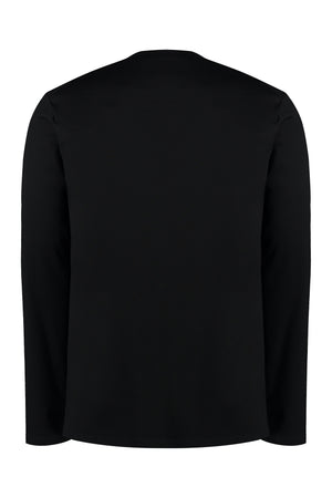 JIL SANDER Black Ribbed Neckline Cotton T-Shirt for Men