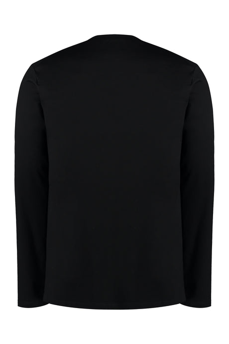 JIL SANDER Black Ribbed Neckline Cotton T-Shirt for Men