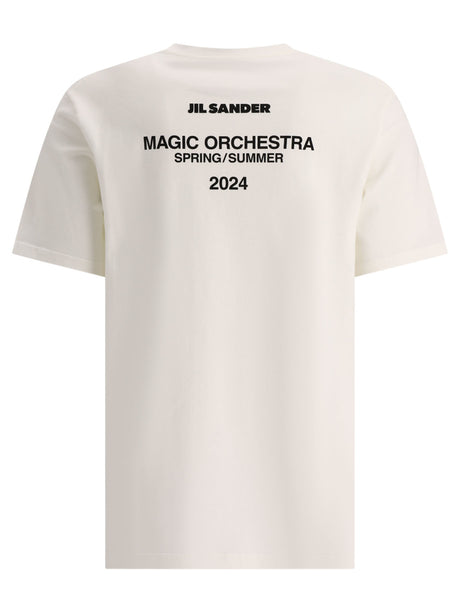 JIL SANDER Men's White T-Shirt with Back Print