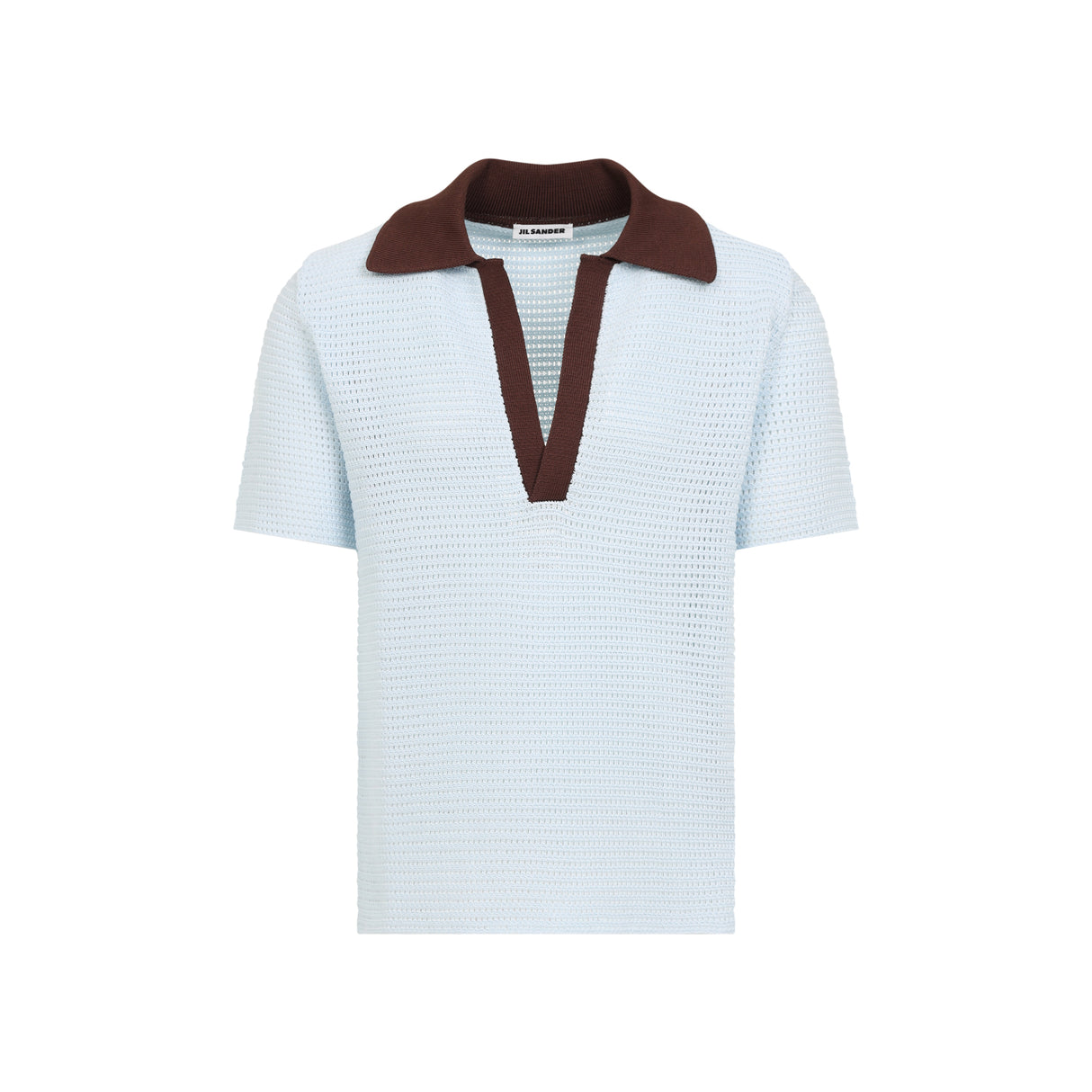 JIL SANDER Classic Short Sleeve Knit Polo for Men