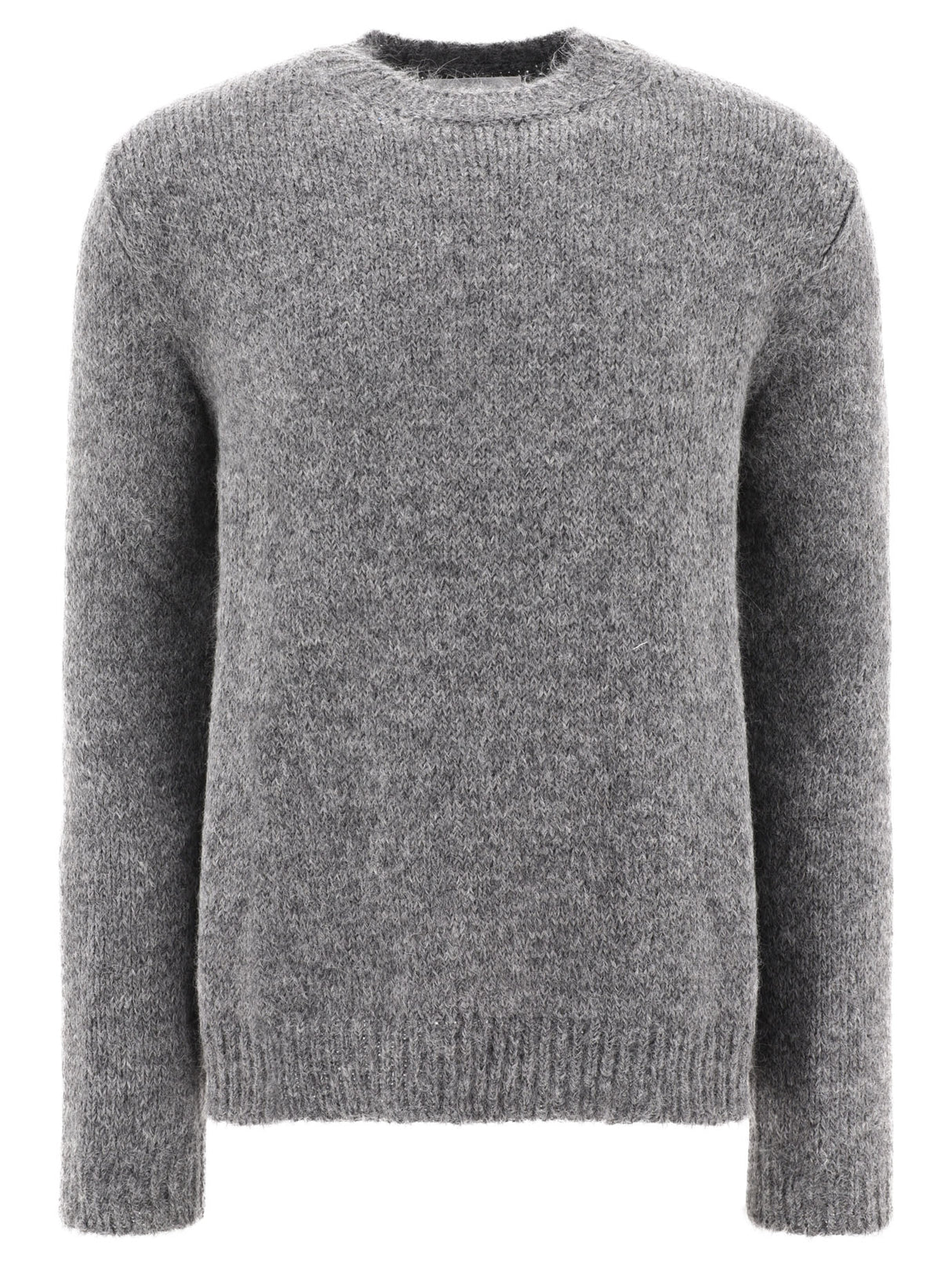 JIL SANDER Cozy Gray Mélange Sweater for Men - Fall/Winter 2024