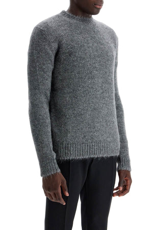 JIL SANDER Alpaca Crew-Neck Sweater in Melange Grey for Men