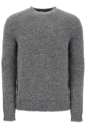 JIL SANDER Alpaca Crew-Neck Sweater in Melange Grey for Men