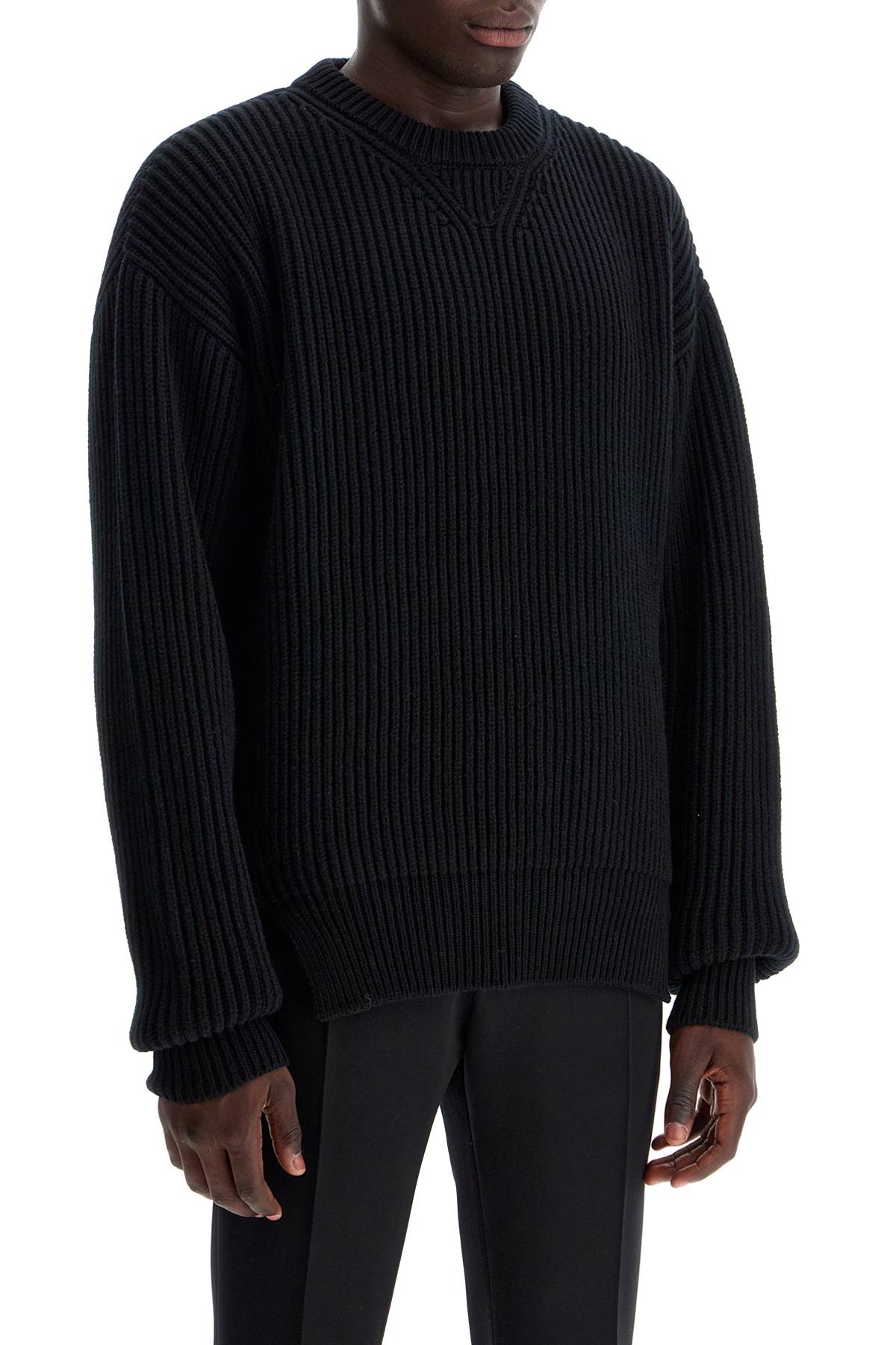 JIL SANDER Oversized Ribbed Wool Pullover