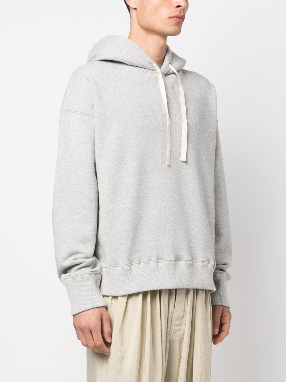 JIL SANDER Men's Grey Cotton Hoodie for FW23