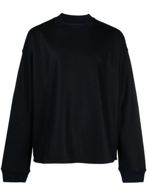 JIL SANDER Casual Wool Sweater with Round Collar