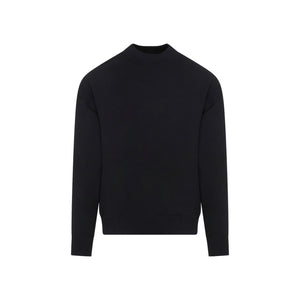 JIL SANDER Men's Black Cotton Sweatshirt for SS24