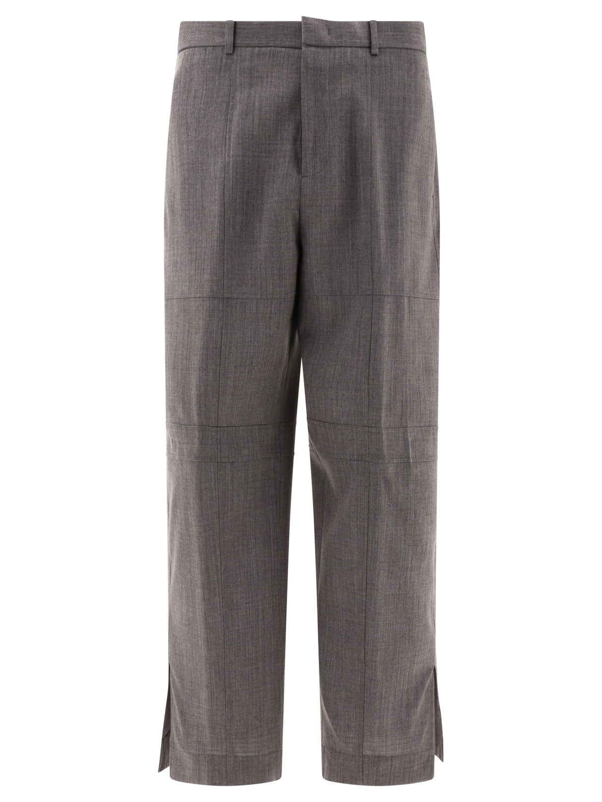 JIL SANDER Stylish Gray Wool Trousers for Men in FW24 Season