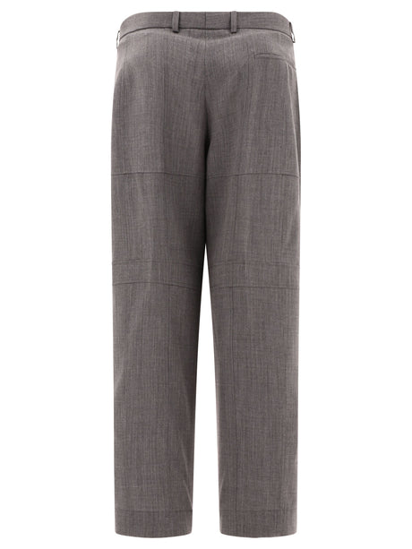 JIL SANDER Stylish Gray Wool Trousers for Men in FW24 Season