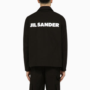 JIL SANDER Men's Tan Shirt-Jacket with Logo Print