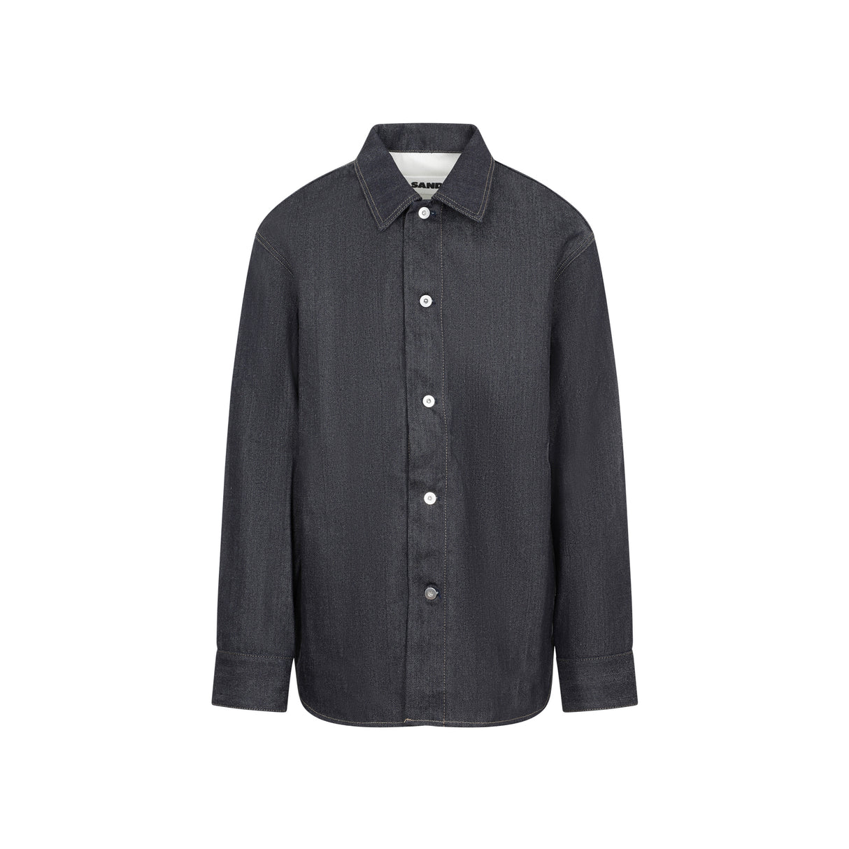 JIL SANDER Classic Blue Cotton Denom Shirt for Men