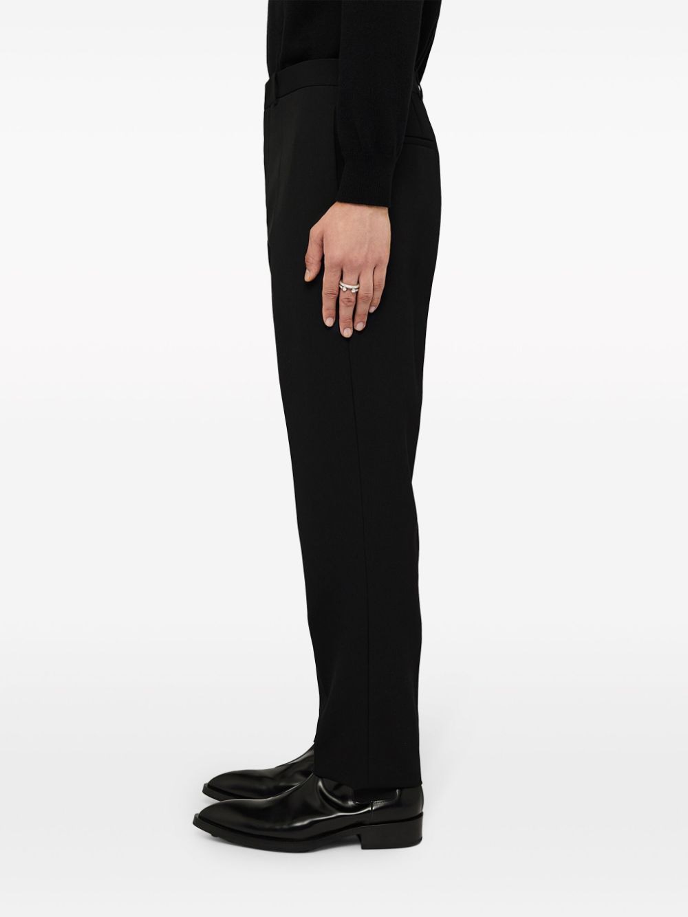 JIL SANDER Men's Slim Fit Flat Front Wool Gabardine Pants