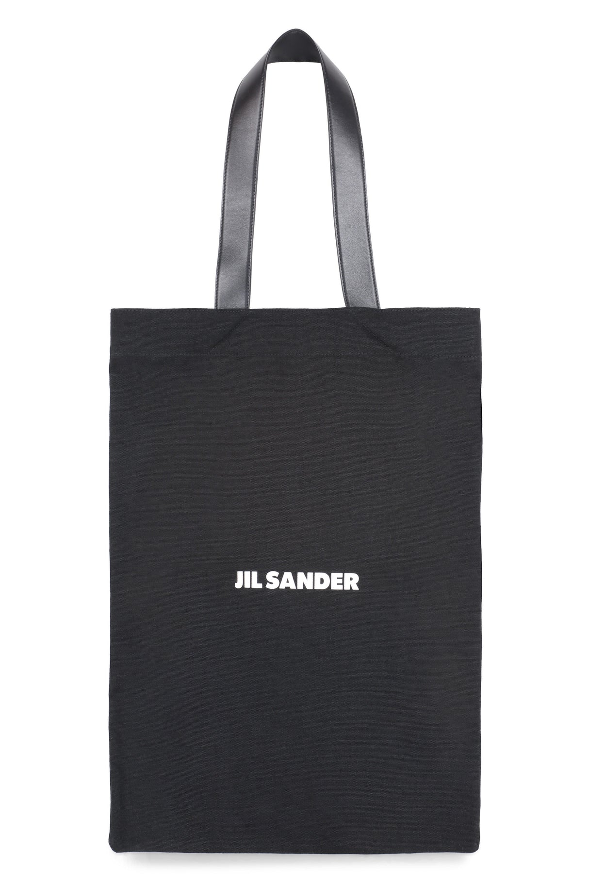 JIL SANDER Stylish Black Canvas Tote Bag for Men