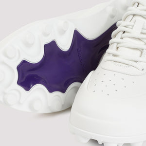 JIL SANDER White Leather Orb Sneakers for Men