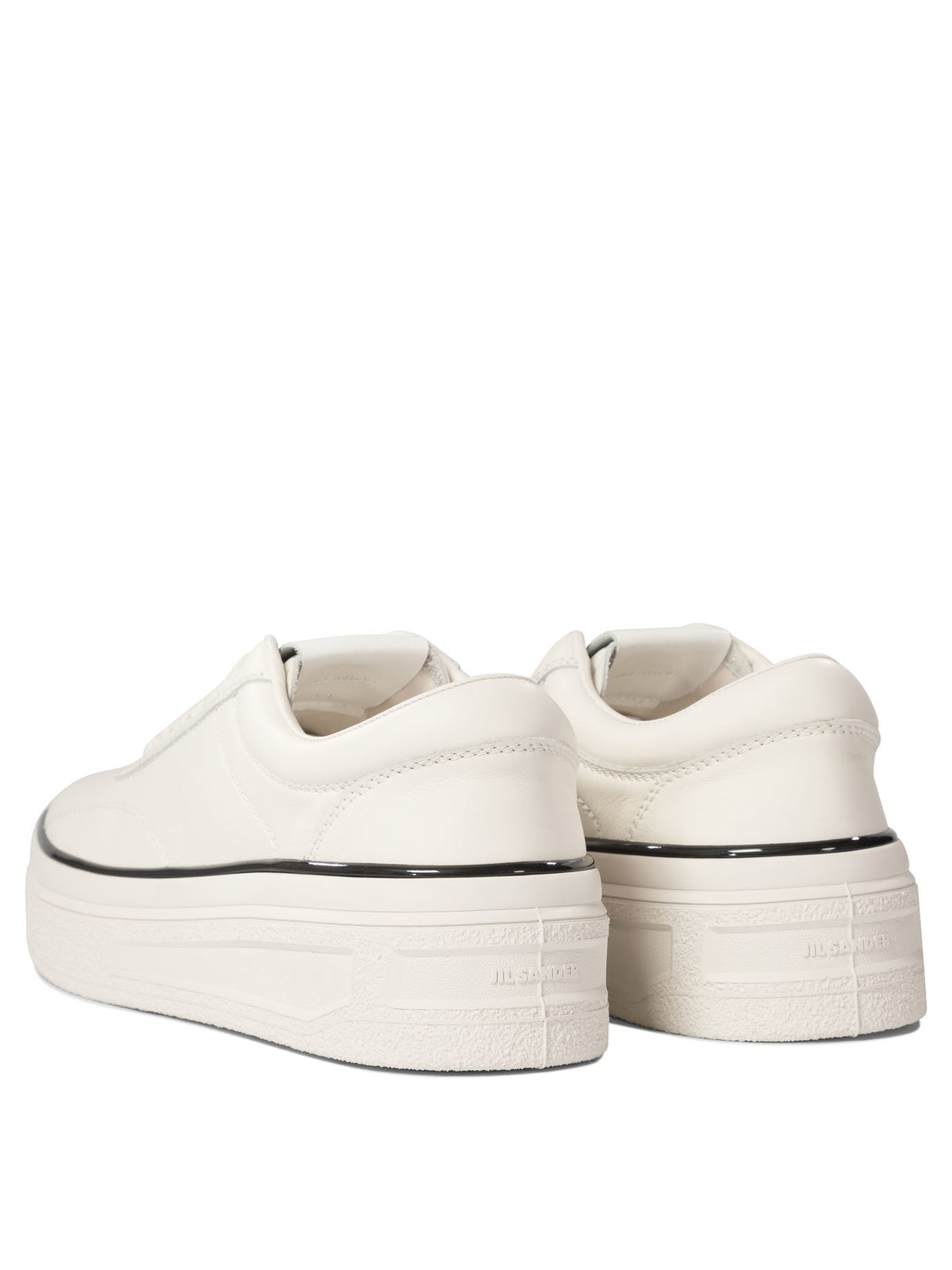 JIL SANDER Men's Premium Leather Slip-On Sneakers