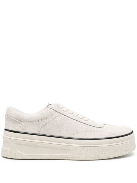 JIL SANDER Leather Sneaker with Flatform Sole for Men