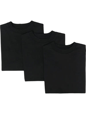 JIL SANDER Set of Three Black Cotton T-Shirts for Women