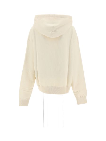 JIL SANDER Beige Hoodie with Bold Logo