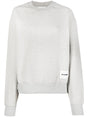 JIL SANDER Light Grey Cotton Fleece Sweater for Women - FW24