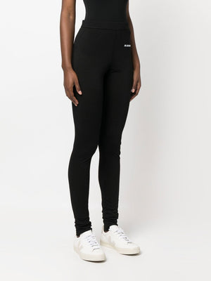 JIL SANDER Chic Black Legging Pants with Logo for Women