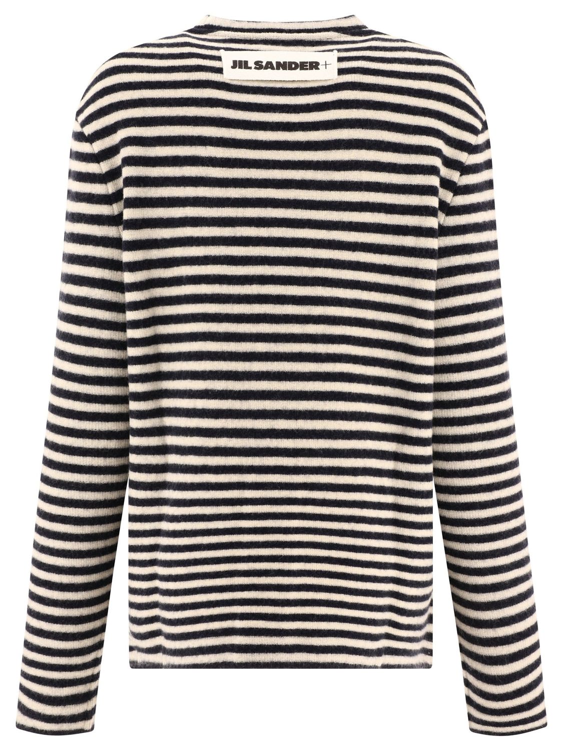 JIL SANDER Elegant Blue Striped Wool Sweater