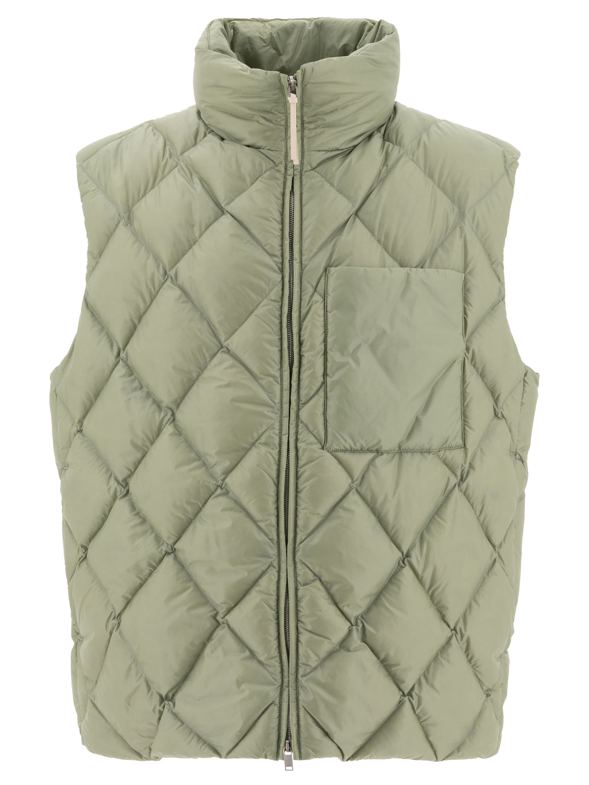 JIL SANDER Men's Regular Fit Down Vest with Pocket