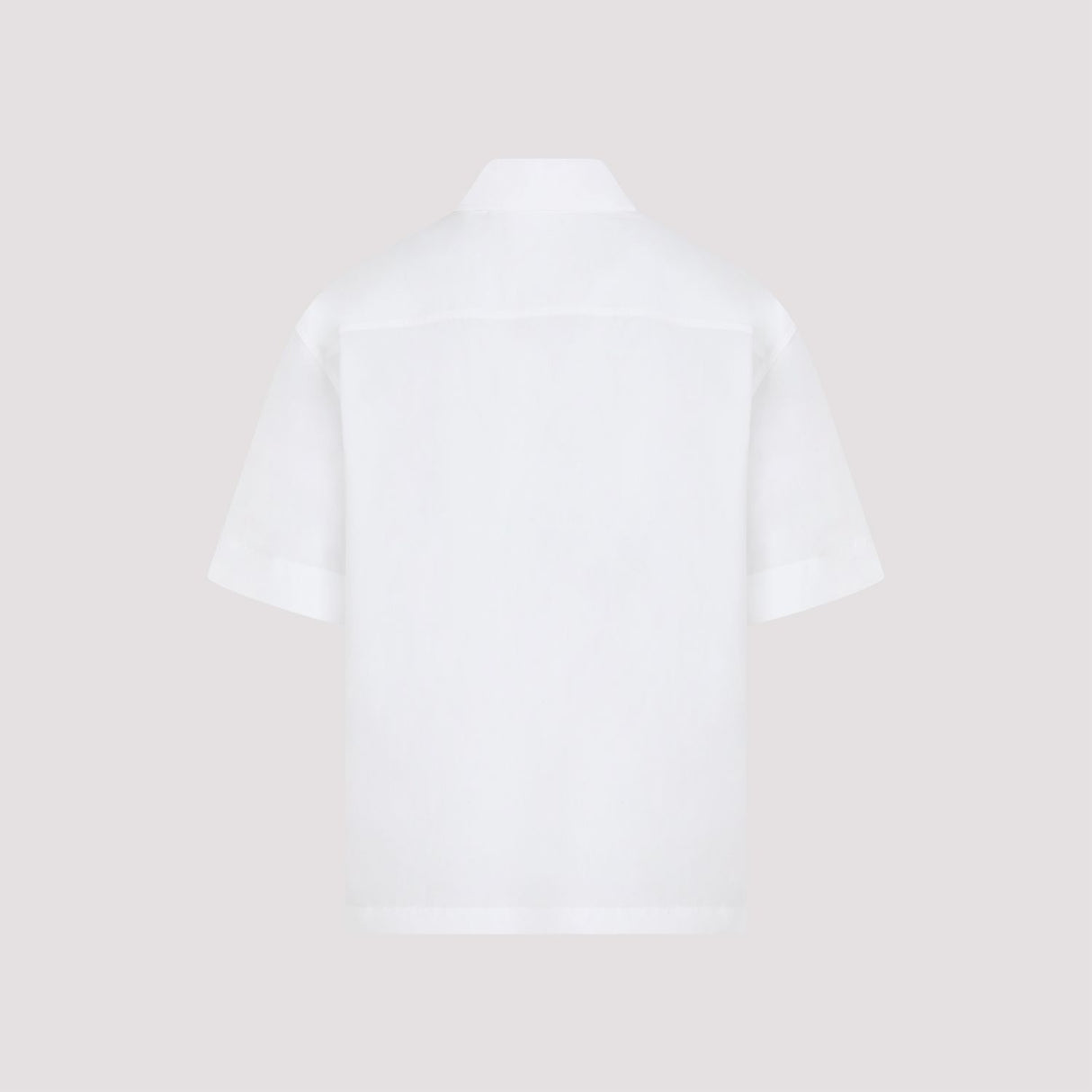 JIL SANDER French Blue Cotton Shirt with Short Sleeves for Men