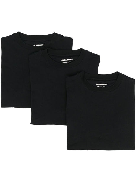 JIL SANDER Essential Organic Cotton Trio Tee Pack - Black