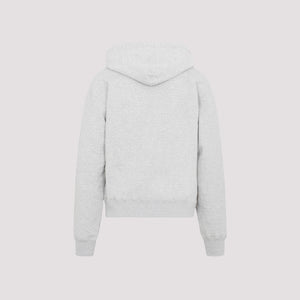 JIL SANDER Áo hoodie bông xám mini