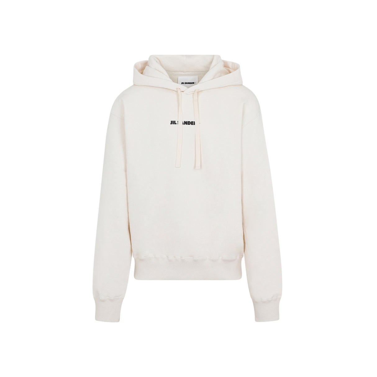 JIL SANDER Cozy Cotton Hoodie for Women in Ecru