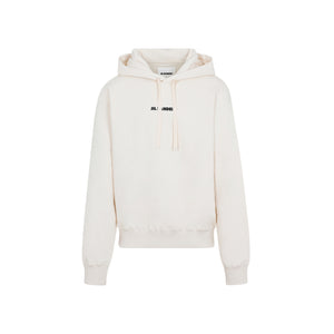 JIL SANDER Cozy Cotton Hoodie for Women in Ecru