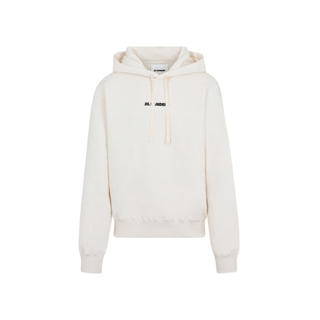 JIL SANDER Cozy Cotton Hoodie for Women in Ecru