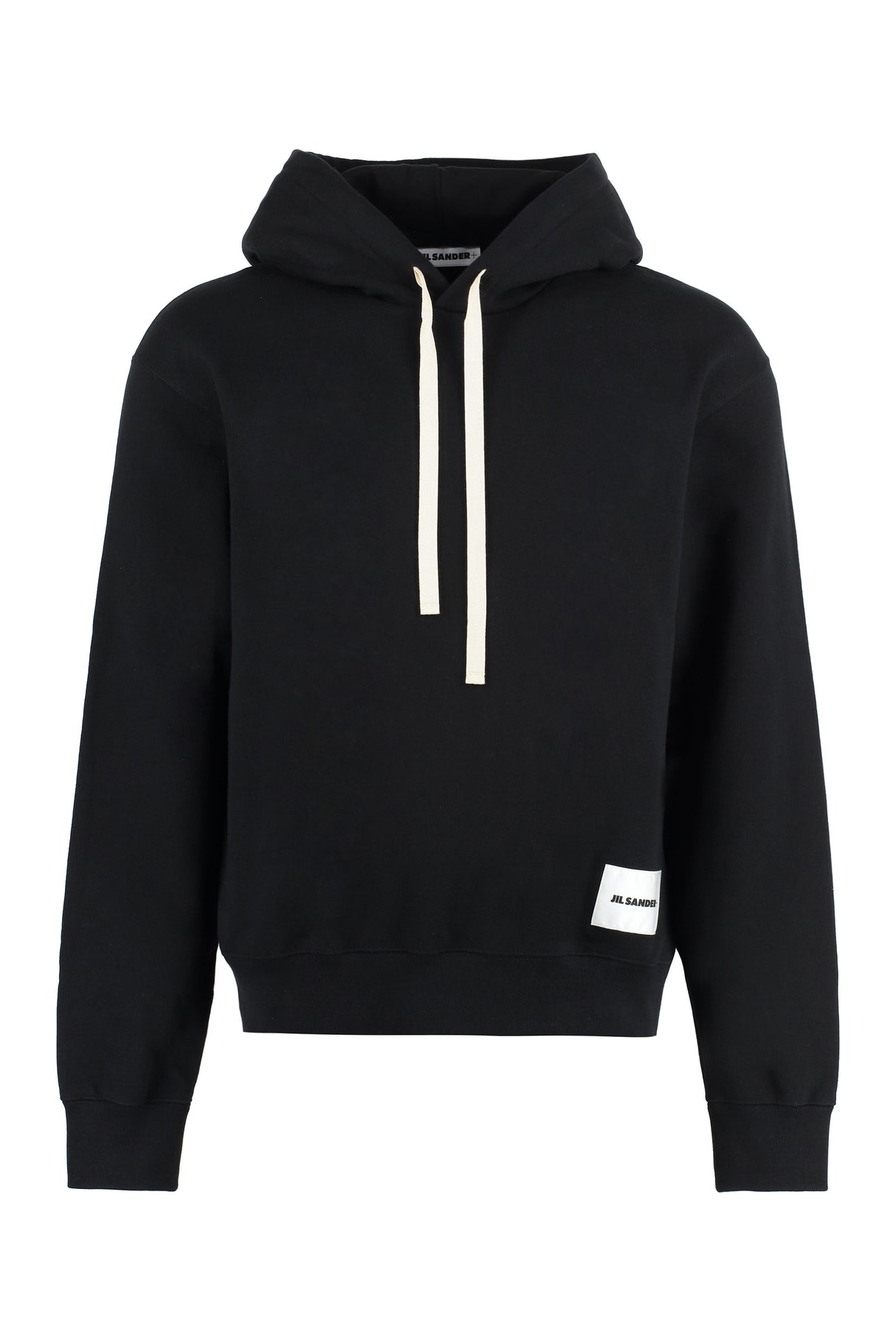 JIL SANDER Wide Black Hoodie for Men