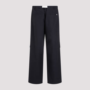 JIL SANDER Navy Cotton Trousers for Men | SS24 Collection