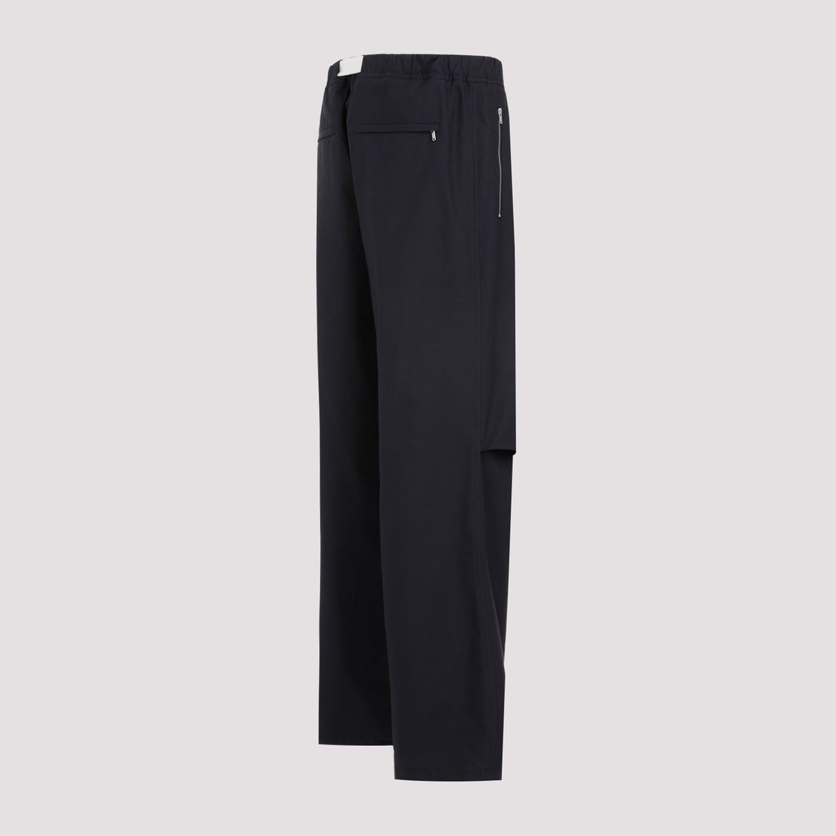 JIL SANDER Navy Cotton Trousers for Men | SS24 Collection