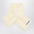 JIL SANDER Beige Padded Scarf with Logo Tag