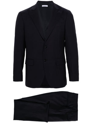 BOGLIOLI Men's Navy Blue Wool Tailored Design Blazer with Waistcoat and Trousers