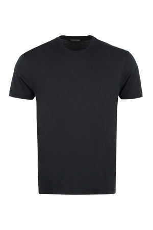 TOM FORD Men's Blue Short Sleeve Crew Neck T-Shirt for FW24