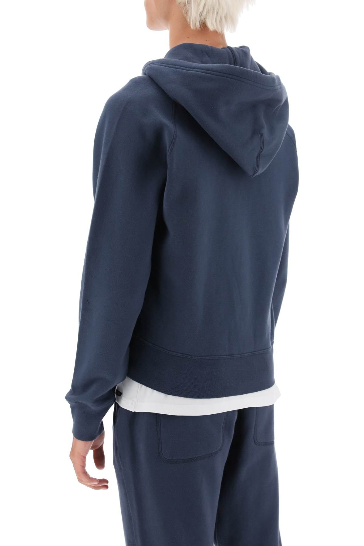 Áo hoodie full zip - Nam - Xanh
