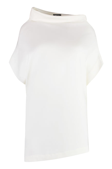 FABIANA FILIPPI Asymmetrical Pleated T-Shirt Blouse