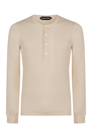 TOM FORD Luxury Ribbed Long Sleeve Tee