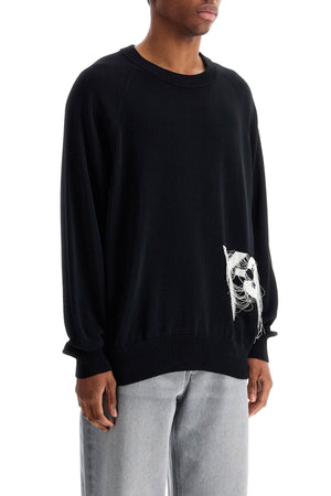 Y-3 Sustainable Knit Crew Sweater with Embroidered Logo - Men’s