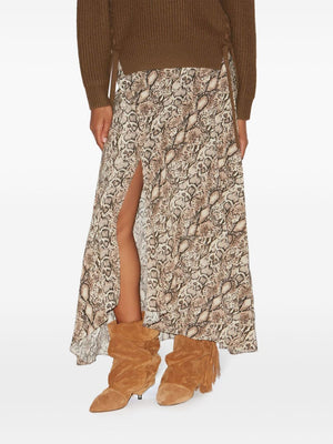 ISABEL MARANT Sakura Long Printed Silk Skirt