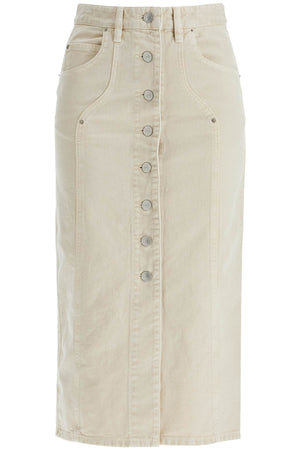 ISABEL MARANT ETOILE Beige Button-Front Mini Skirt