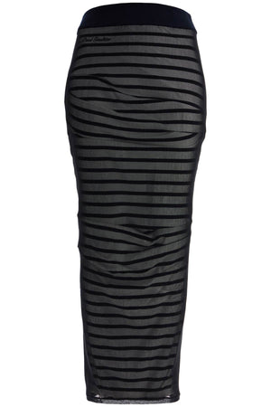 JEAN PAUL GAULTIER Chic Striped Long Skirt - Size S