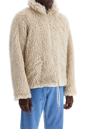 MARNI Luxurious Faux Fur Jacket with Detachable Hood