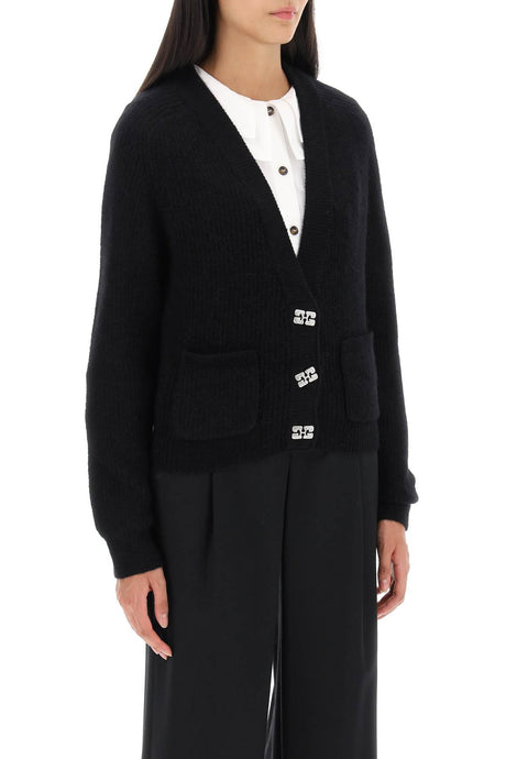 Áo len dài tay phối luồng đen cho nữ - SS24