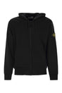 STONE ISLAND Men's Zip-Up Hoodie with Drawstring Hood