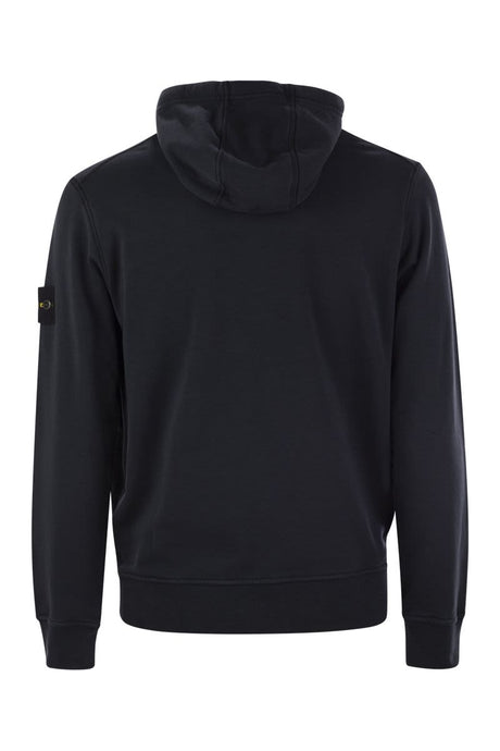 STONE ISLAND Relaxed Fit Men's Hoodie with Iconic Badge