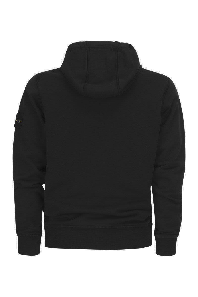 STONE ISLAND Relaxed Fit Men's Hoodie with Iconic Badge